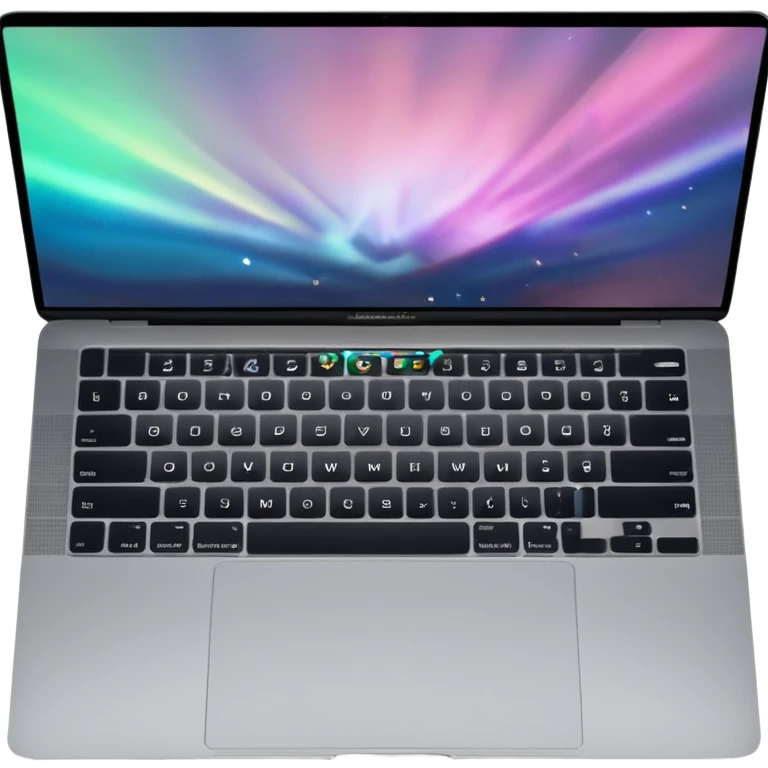 macbook pro 2024 com codigo de programação a aparecer no ecra emoji