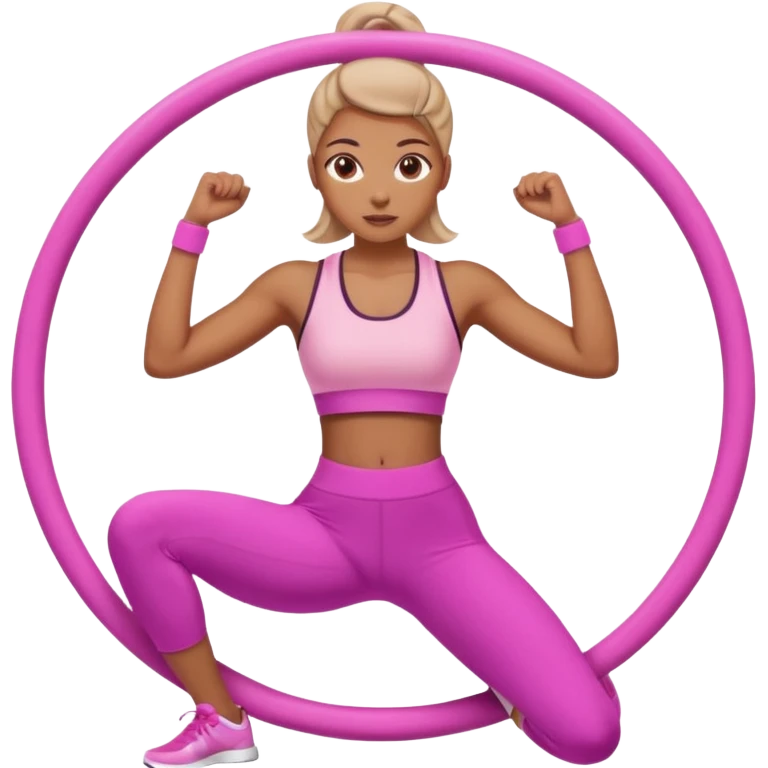 infinity hoop workout pink emoji