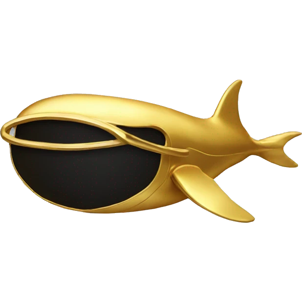 gold space whale with sunglasses emoji