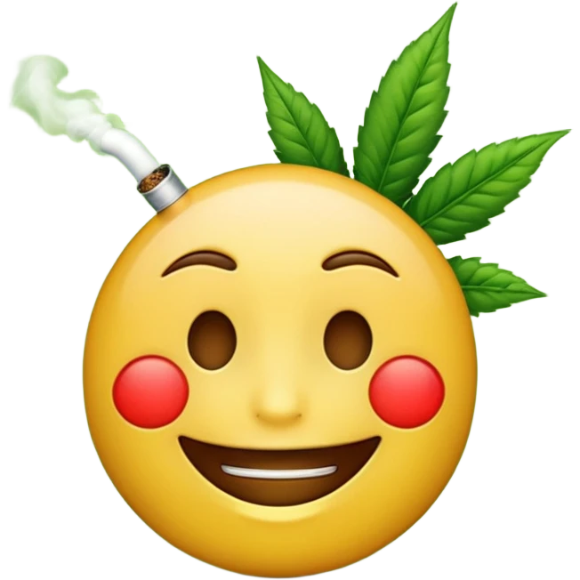 Emoji smoking weed emoji