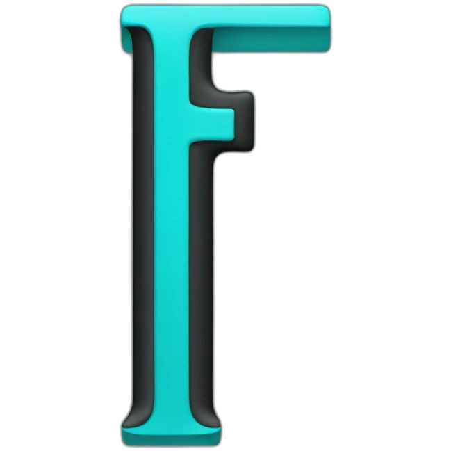 black lowercase letter t with a turquose cursor bar after it emoji