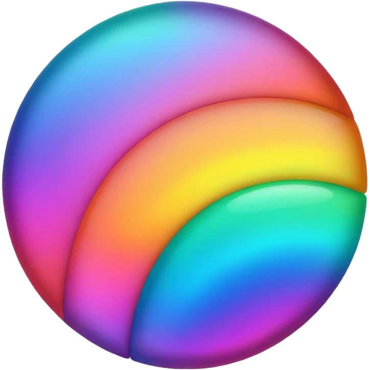 rainbow color round cells emoji