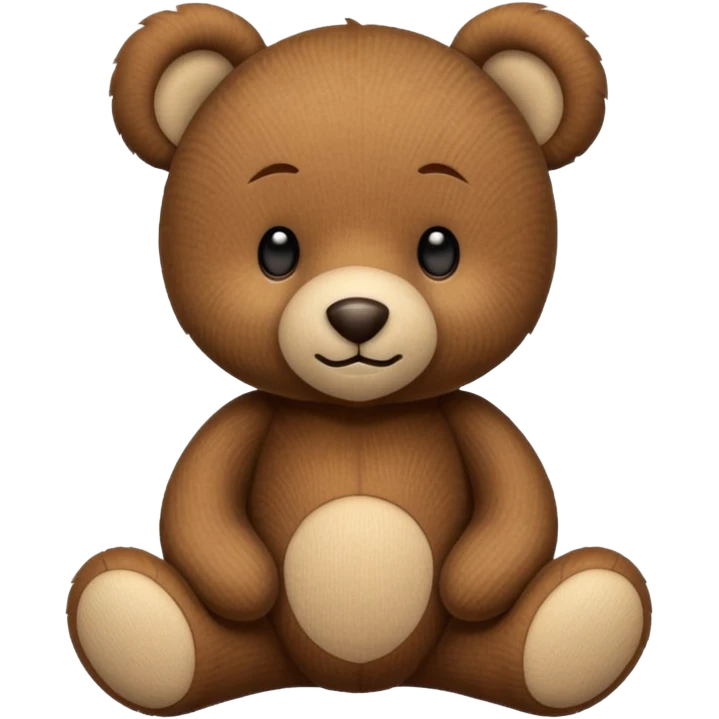 Corduroy texture teddy bear dark brown emoji