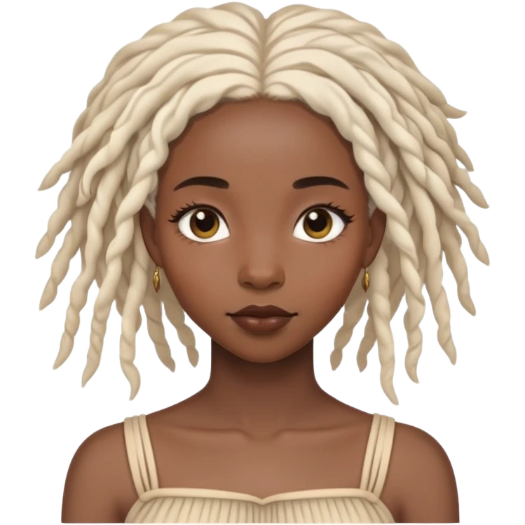Black woman with soft locs and a fairy aesthetic  emoji