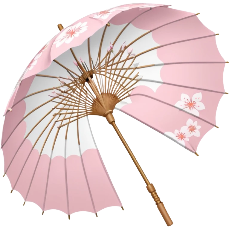 A beautiful pastel pink and white Sakura parasol  emoji