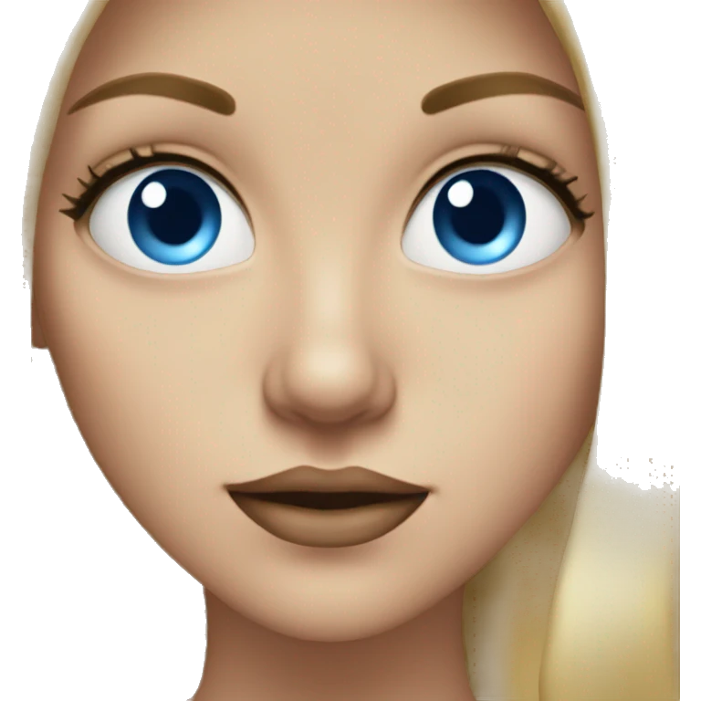 blonde girl portrait Blue eyes  emoji