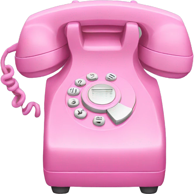 Pink phone emoji