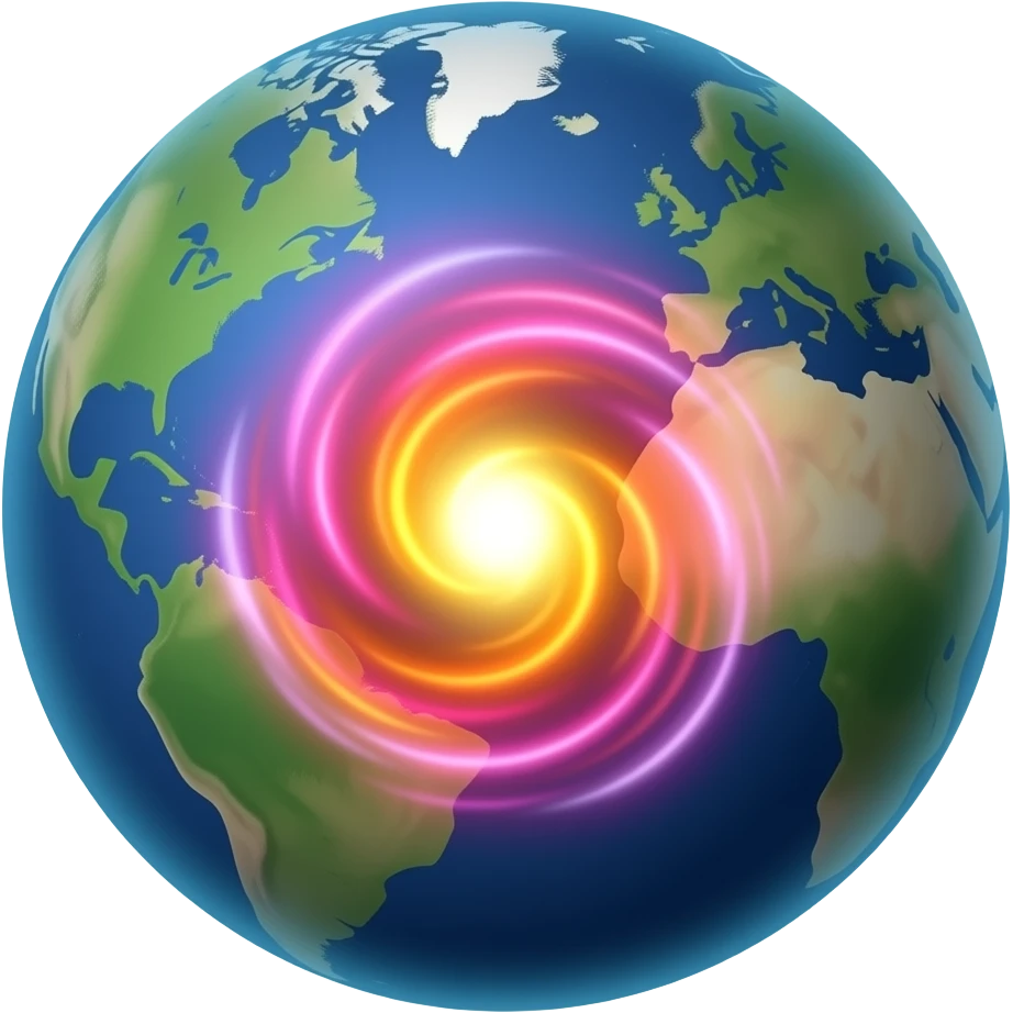 A planet core which is empowered and impacted by the emotions of the people around it emoji