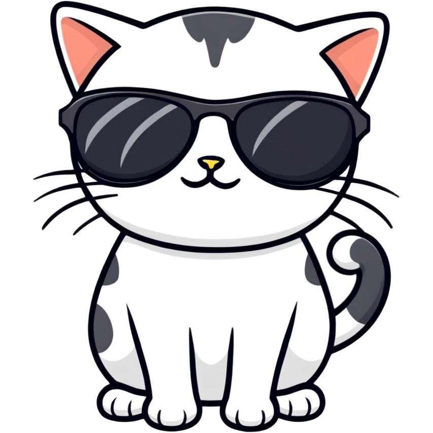 Cat with sunglasses emoji