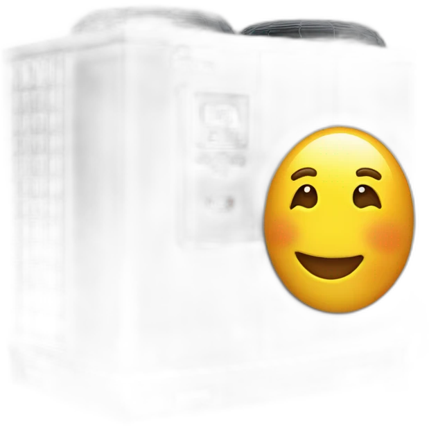 heat pump with a smile emoji