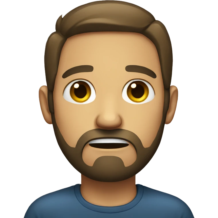 Crying male portrait with beard emoji
