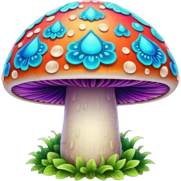 psychodelic mushroom single emoji