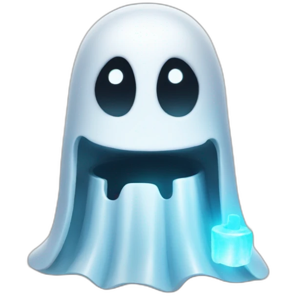 Glowing lego ghost emoji
