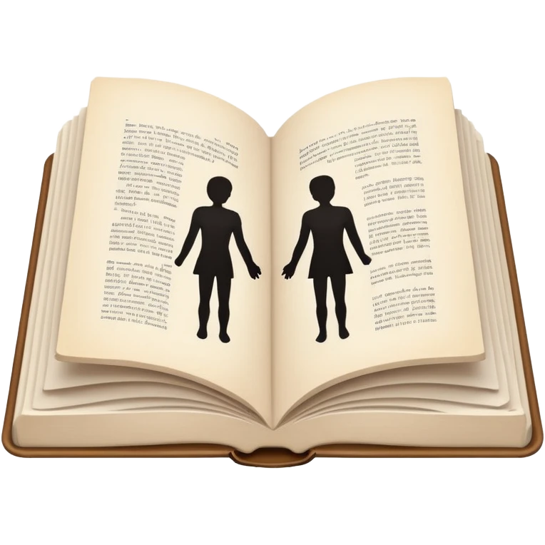 open book with a body outline inside emoji