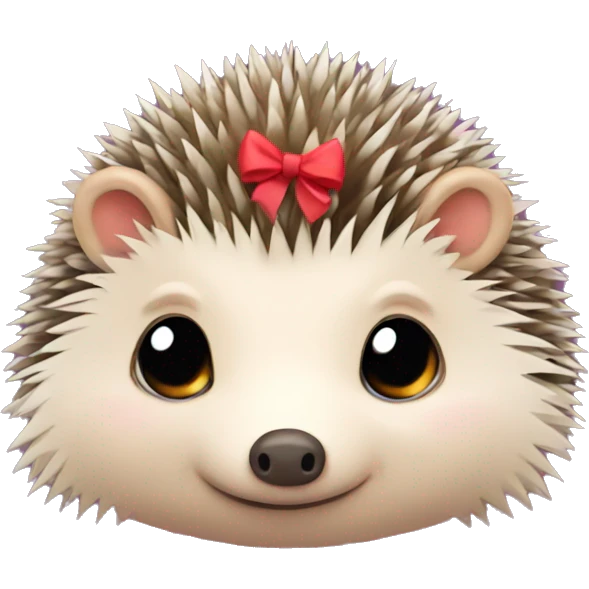 hedgehog with a bow emoji