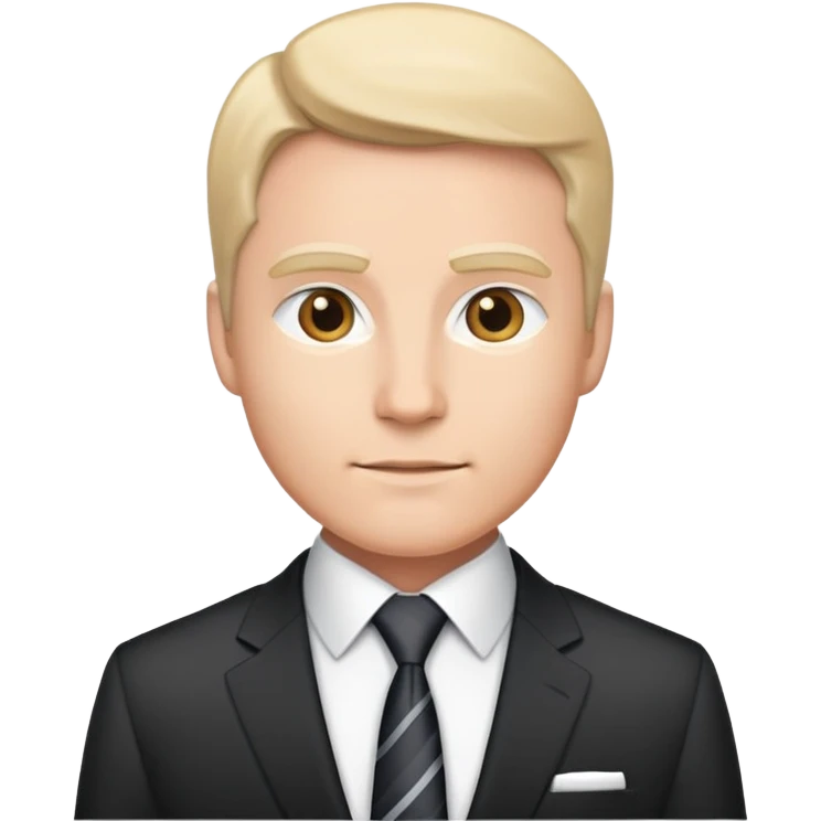 Confident business person in a suit and tie, professional leader, executive emoji