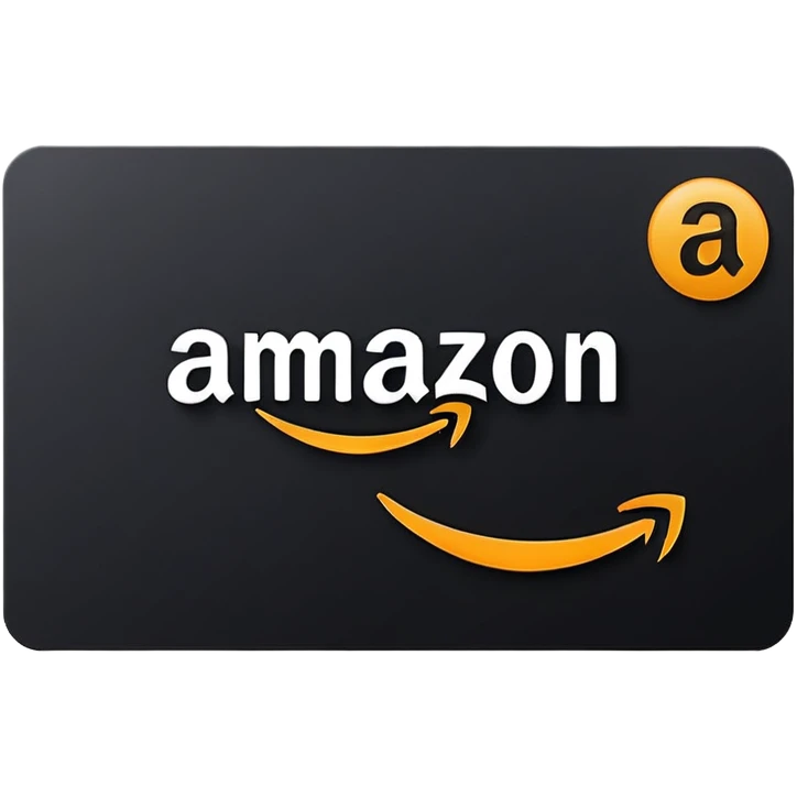 black gift card with logo amazon emoji