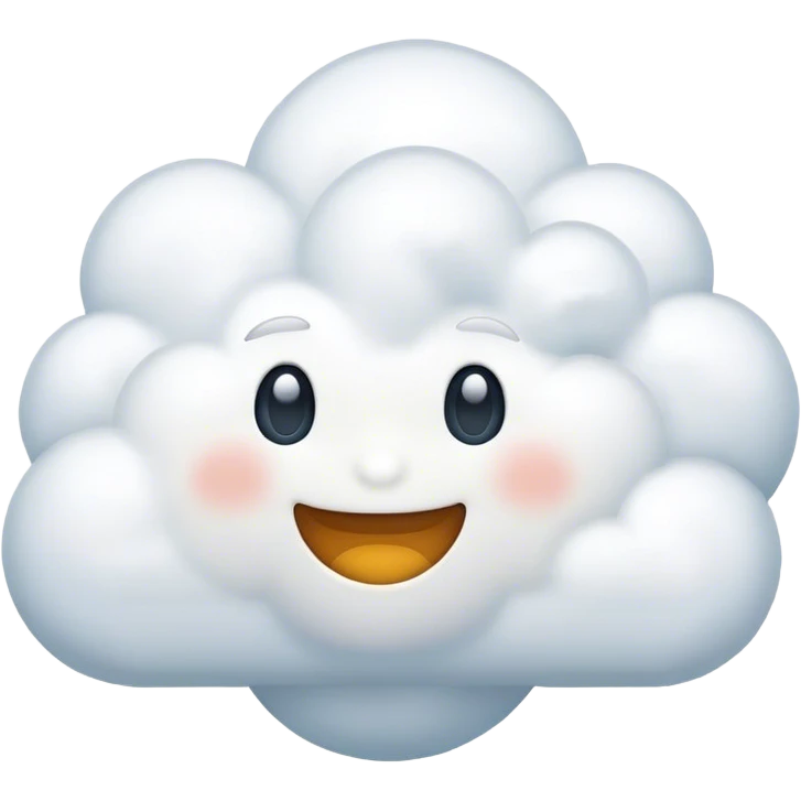 Cloud with a smile emoji