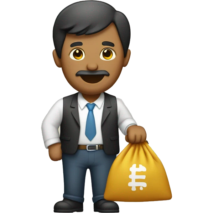 Ladrón con una bolsa de dinero emoji