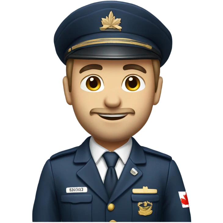 Canadian airline pilot with a short beard emoji