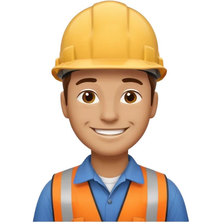 engineer wearing a hard hat side view emoji
