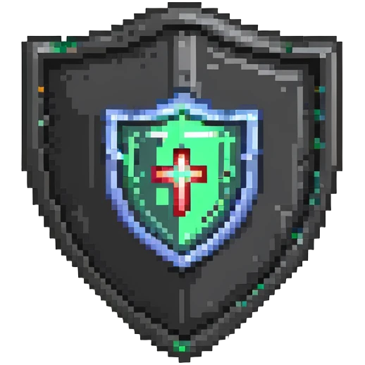 IT support shield with computer and help symbol emoji