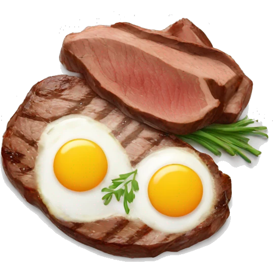 steak and eggs emoji