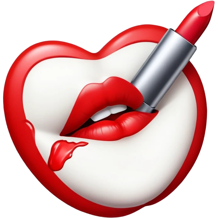 Letter with red kiss marks emoji