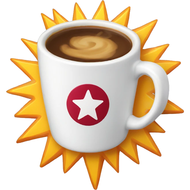 starburst coffee emoji