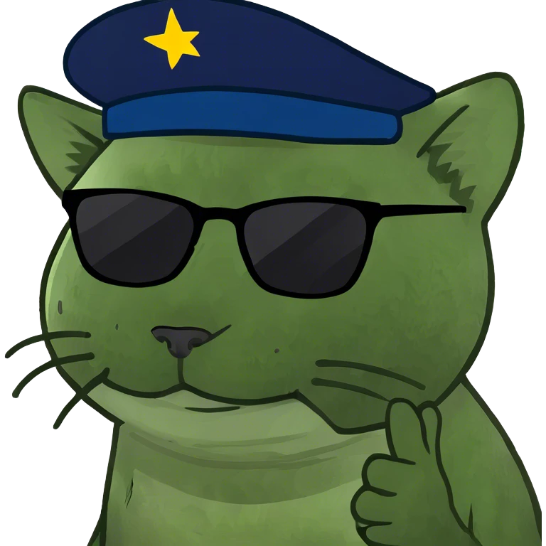 Cat with sunglasses emoji