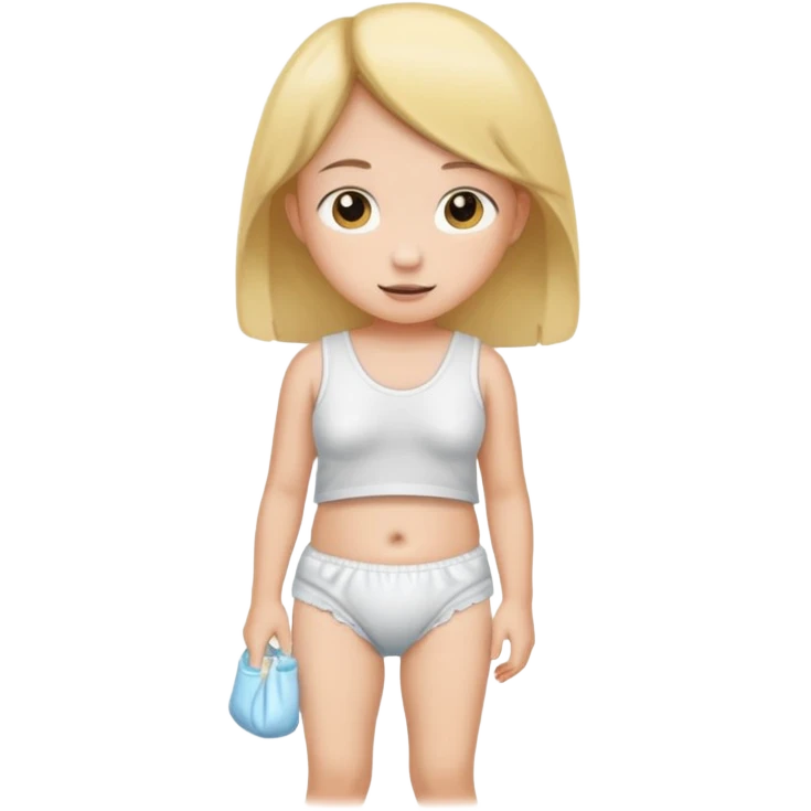 11 year old girl wearing a diaper emoji