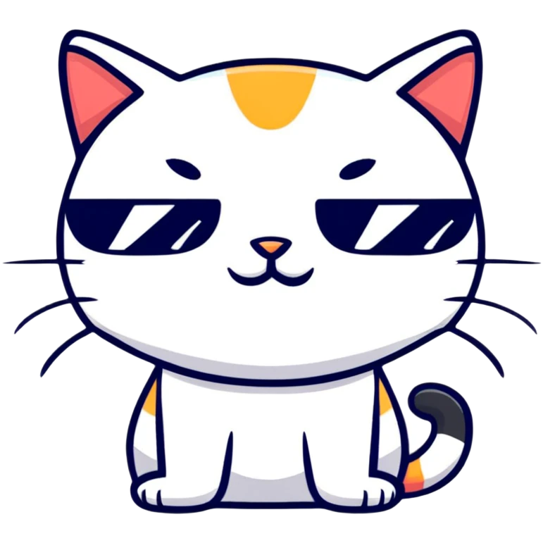 Cat with sunglasses emoji