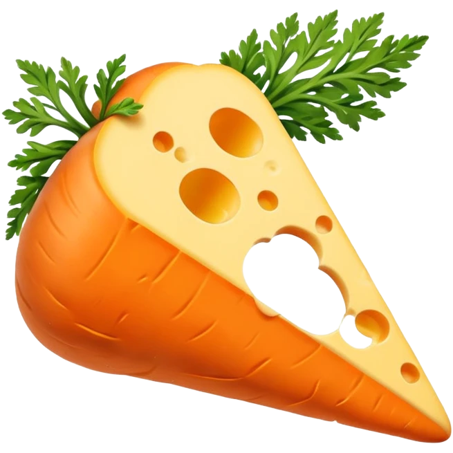 carrot and cheese emoji