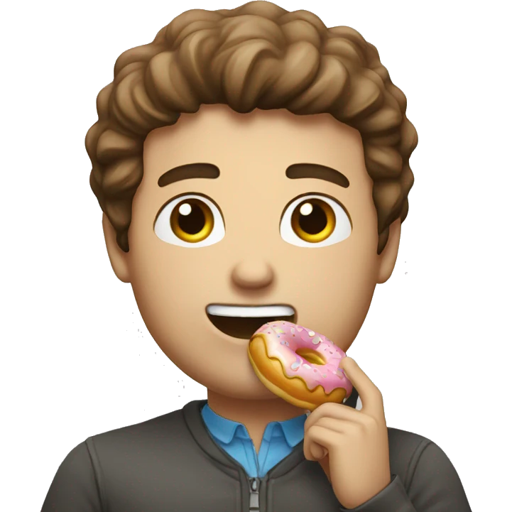 David Laid eating a donut emoji