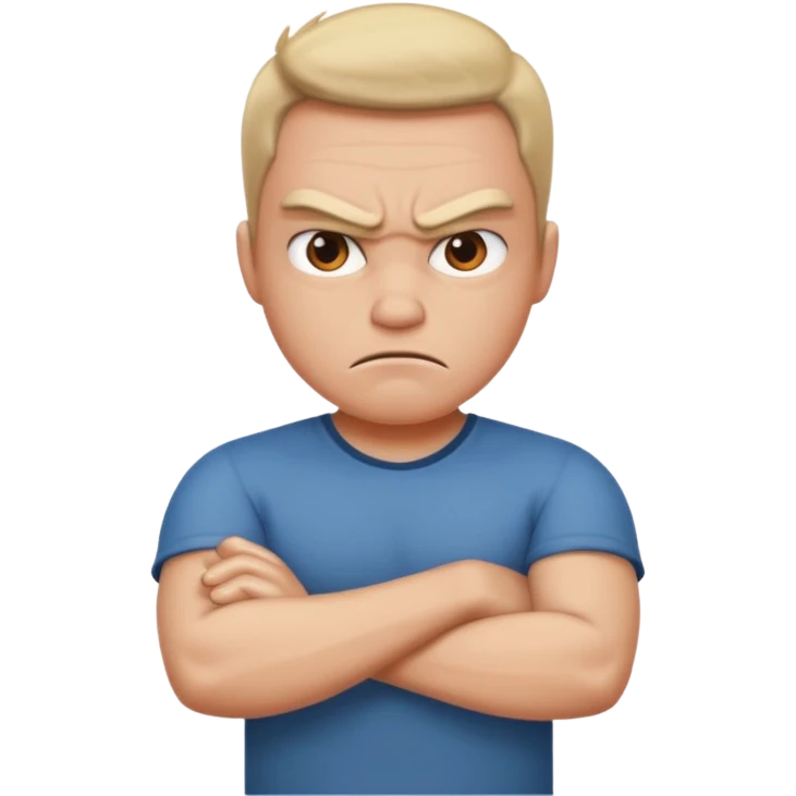 angryface with arms crossed emoji