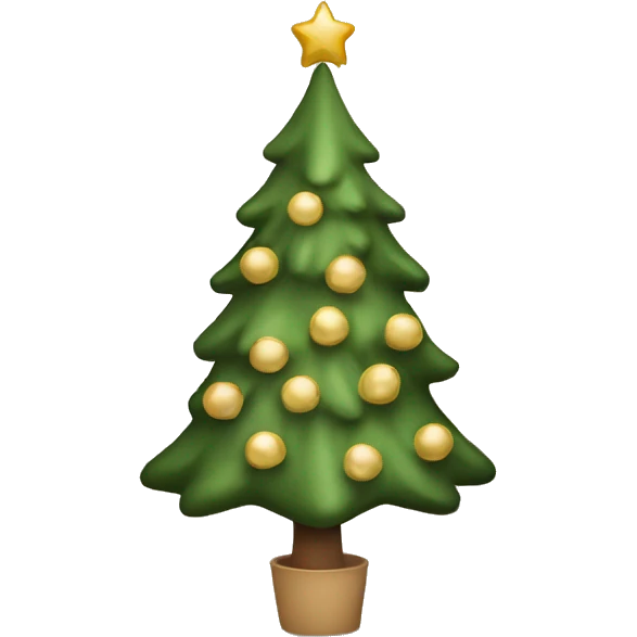 warm beige & green Christmas tree emoji