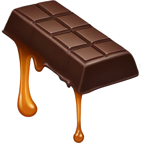 Melting Hershey bar emoji