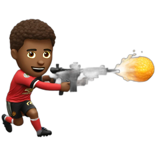 manchester united player shooting emoji