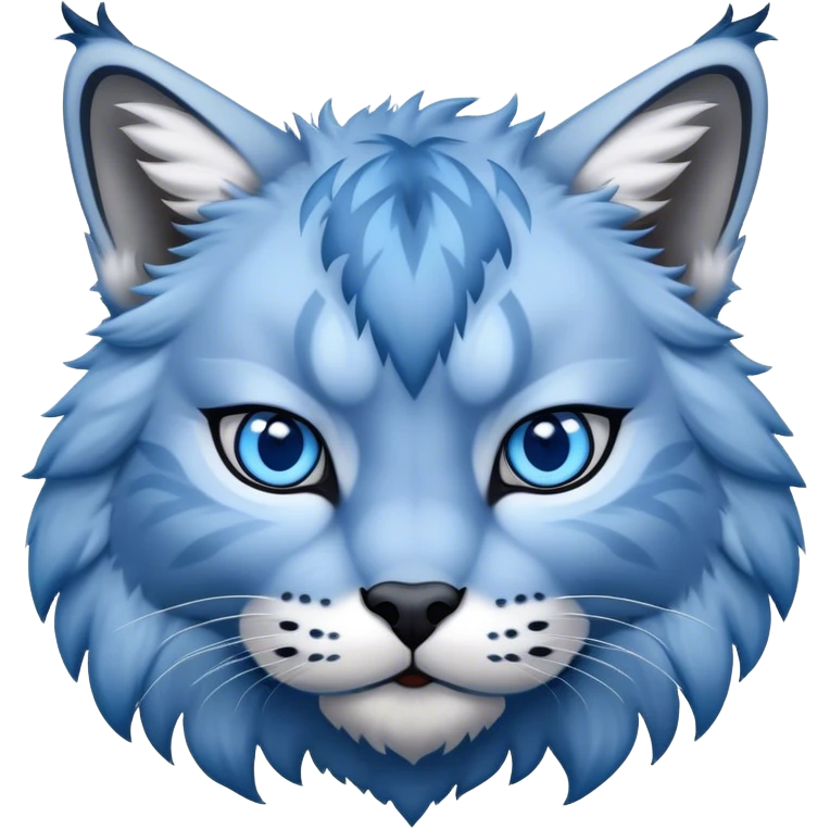 A blue lynx emoji