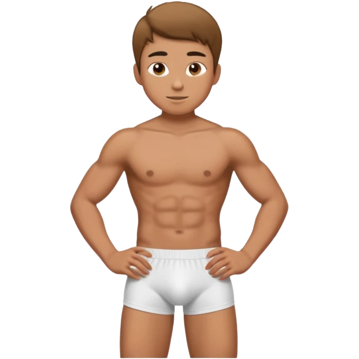 A teenage boy in briefs emoji