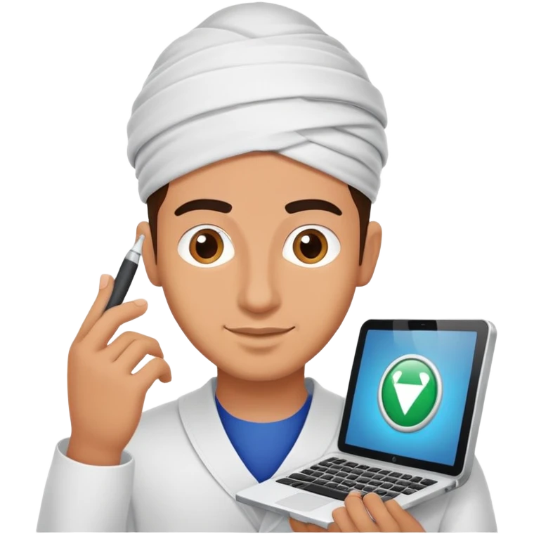 algerian guy creating learning software emoji