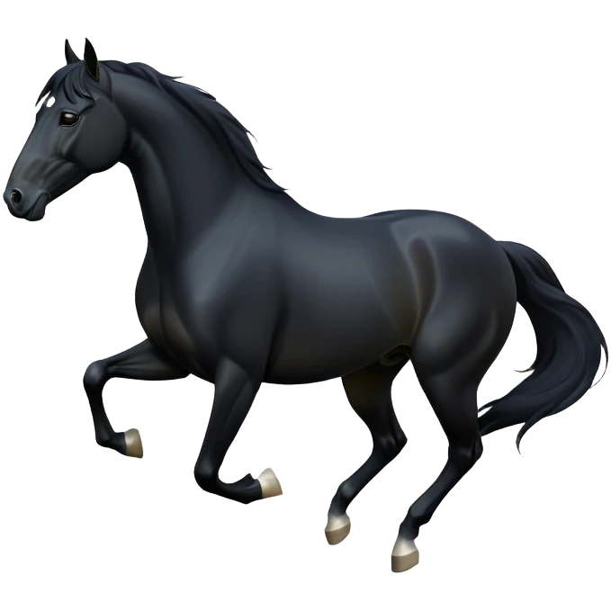 cinematic-[black horse]-realistic-full-body-galopping-emoji,-tail-flicking-lazily,-head-tilted-dramatically,-sleek-[black]-coat,-simplified-yet-realistic-focused-features,-highly-detailed,-glowing-with-an-almost-sarcastic-glow emoji