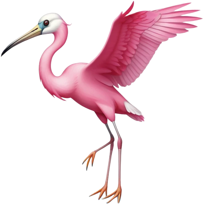 Roseate spoonbill emoji