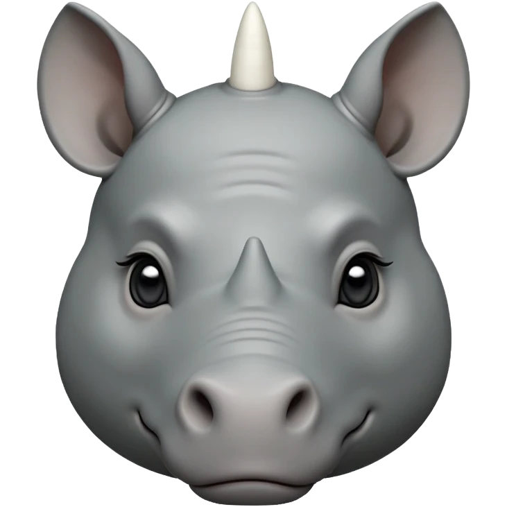 cinematic-noble-baby-rhinoceros-portrait-emoji,slate-grey-hide--poised-and-regal,-with-a-massive,-powerful-build-and-a-thick, white horn -deep-set-soulful-piercing-eyes,-simplified-yet-sharp-and-sophisticated-features,-highly-detailed,-large-black-eyes emoji