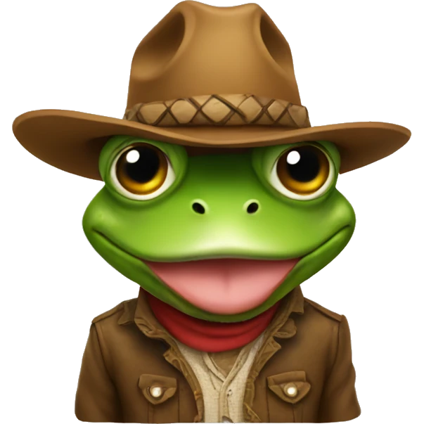 Frog cowboy  emoji