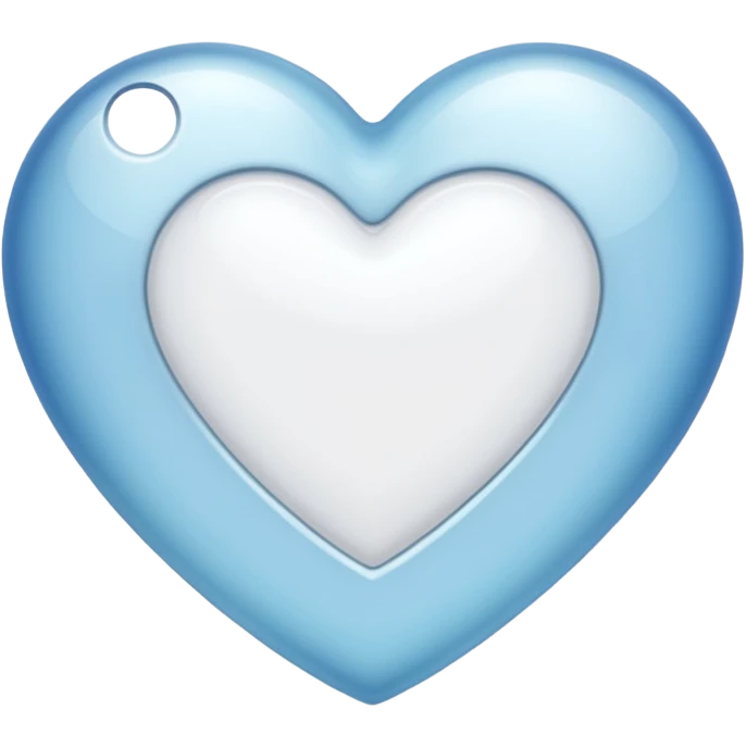 white heart with a transparent center emoji