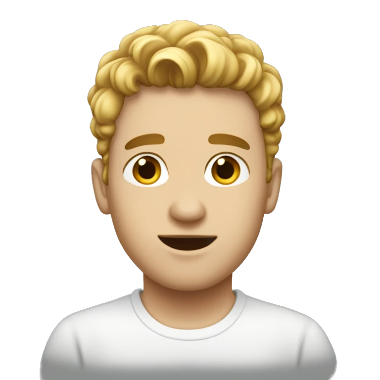 jeune homme blanc cheveux rasé  emoji