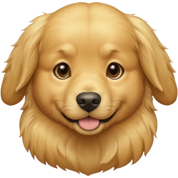 golden dog with long blonde hair emoji