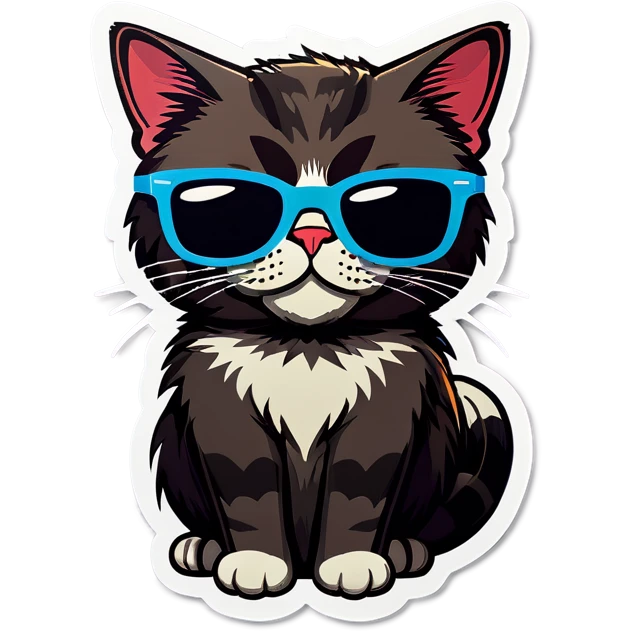 Cat with sunglasses emoji