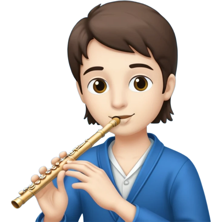 Player of flute emoji